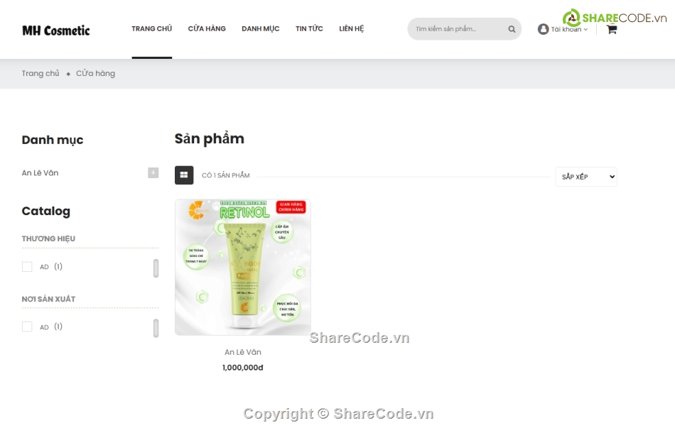 website bán mỹ phẩm,source code mỹ phẩm,web shop mỹ phẩm,code web bán hàng,website mỹ phẩm Laravel,theme mỹ phẩm